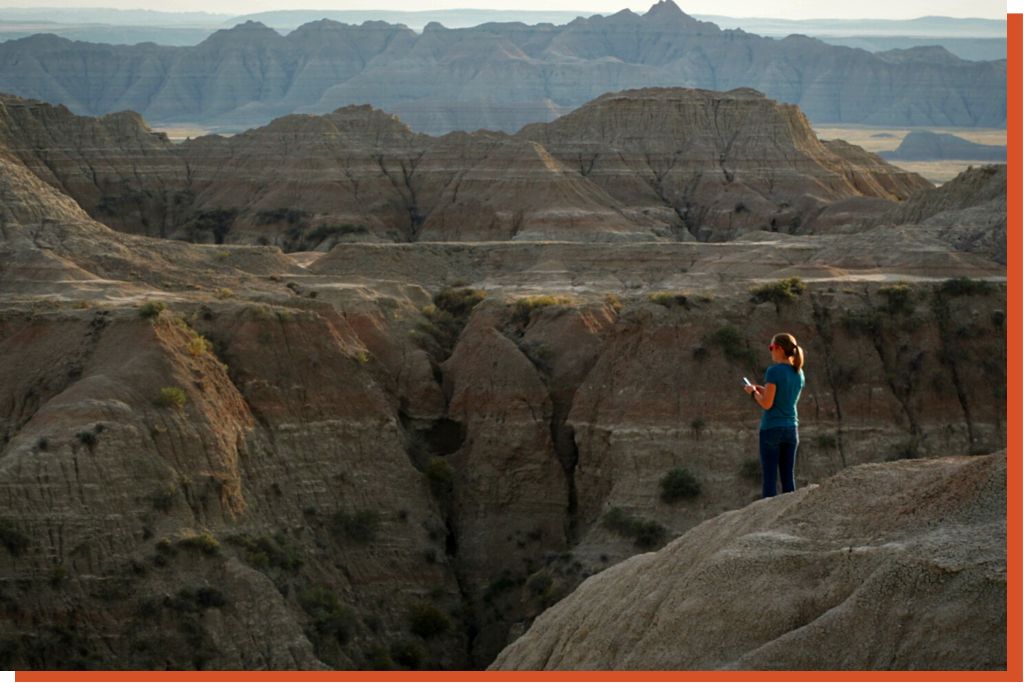 badlands black hills in summer